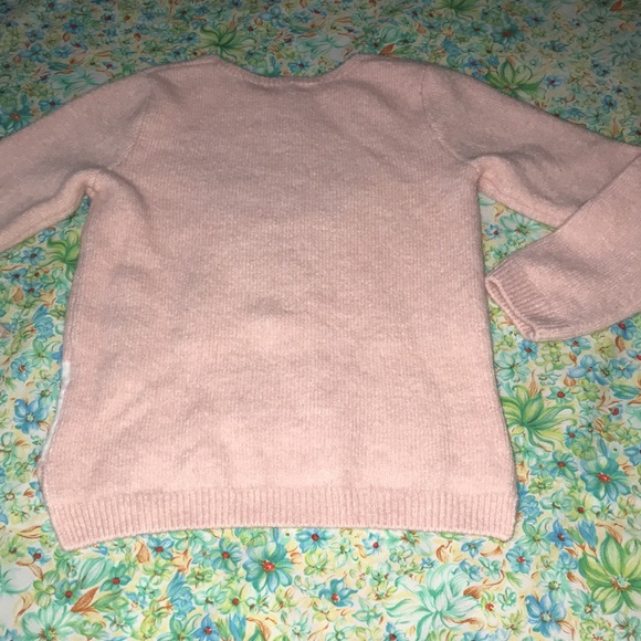 Soft pink H&M Reindeer sweater￼ (6x-7) - Picture 6 of 8